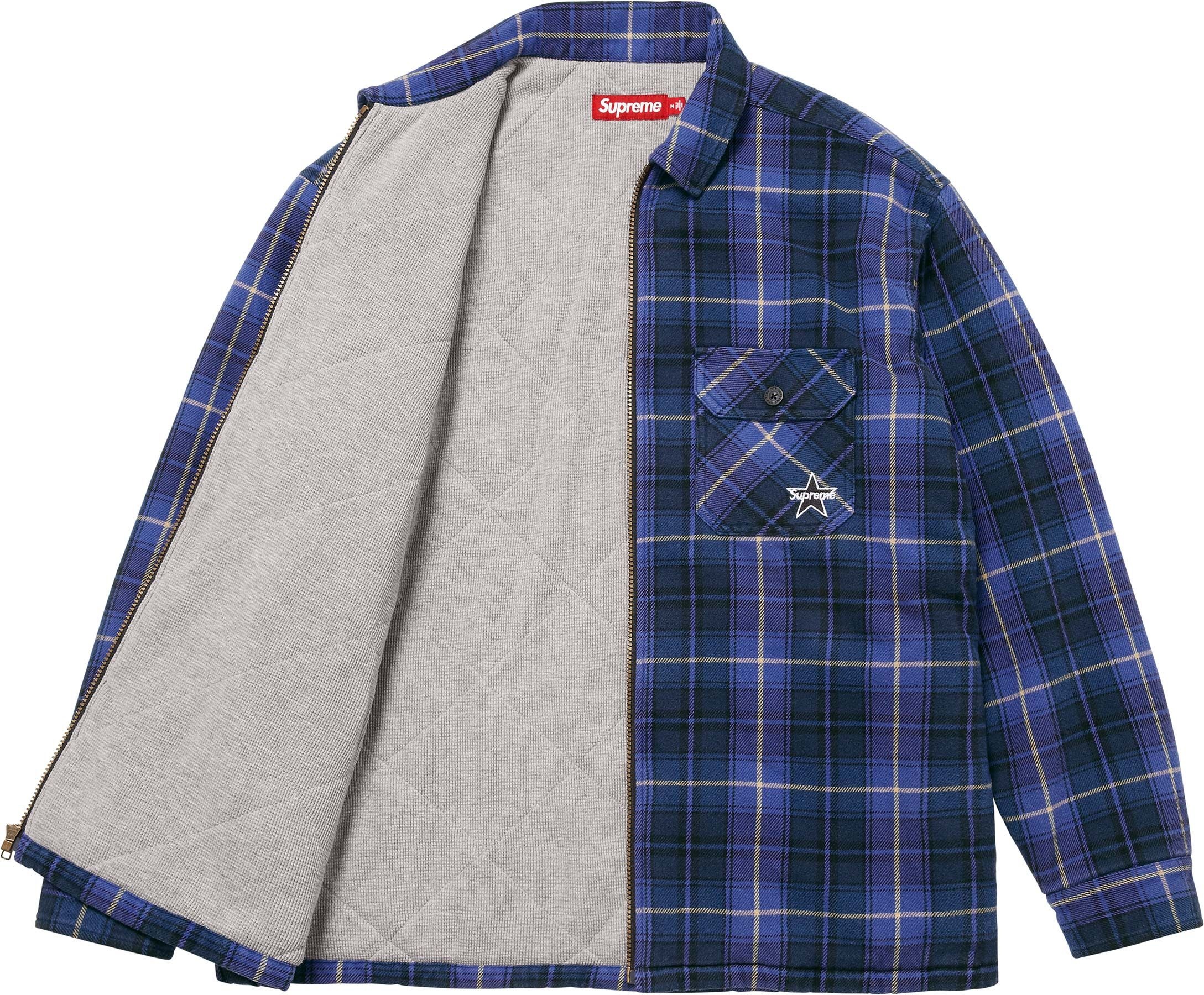 Thermal Lined Zip Up Flannel Shirt view 5